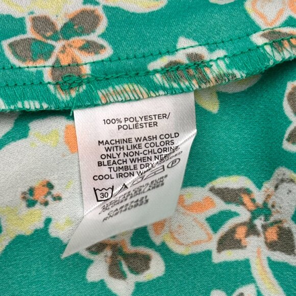 - LOFT Floral Spring Summer Sheath Dress Flowy Ruffle Hem Colorful US 4 - 1D2042 - Picture 4 of 6